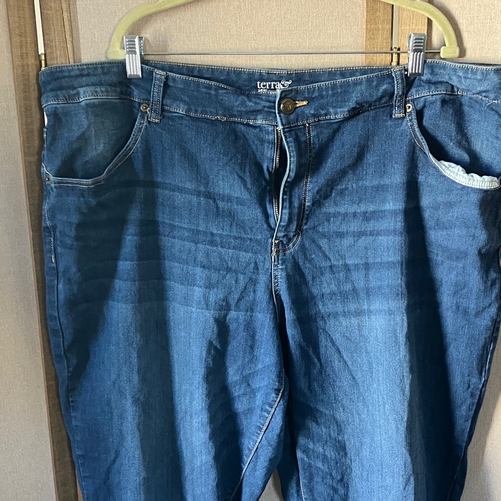 FINAL MARKDOWN Terra & Sky Classic Blue Jeans 26w - Picture 3 of 12